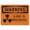 Signmission OSHA WARNING Sign, X-Ray In Progress W/ Symbol, 7in X 5in Decal, 7" W, 5" H, Landscape OS-WS-D-57-L-12951 - alternate 1